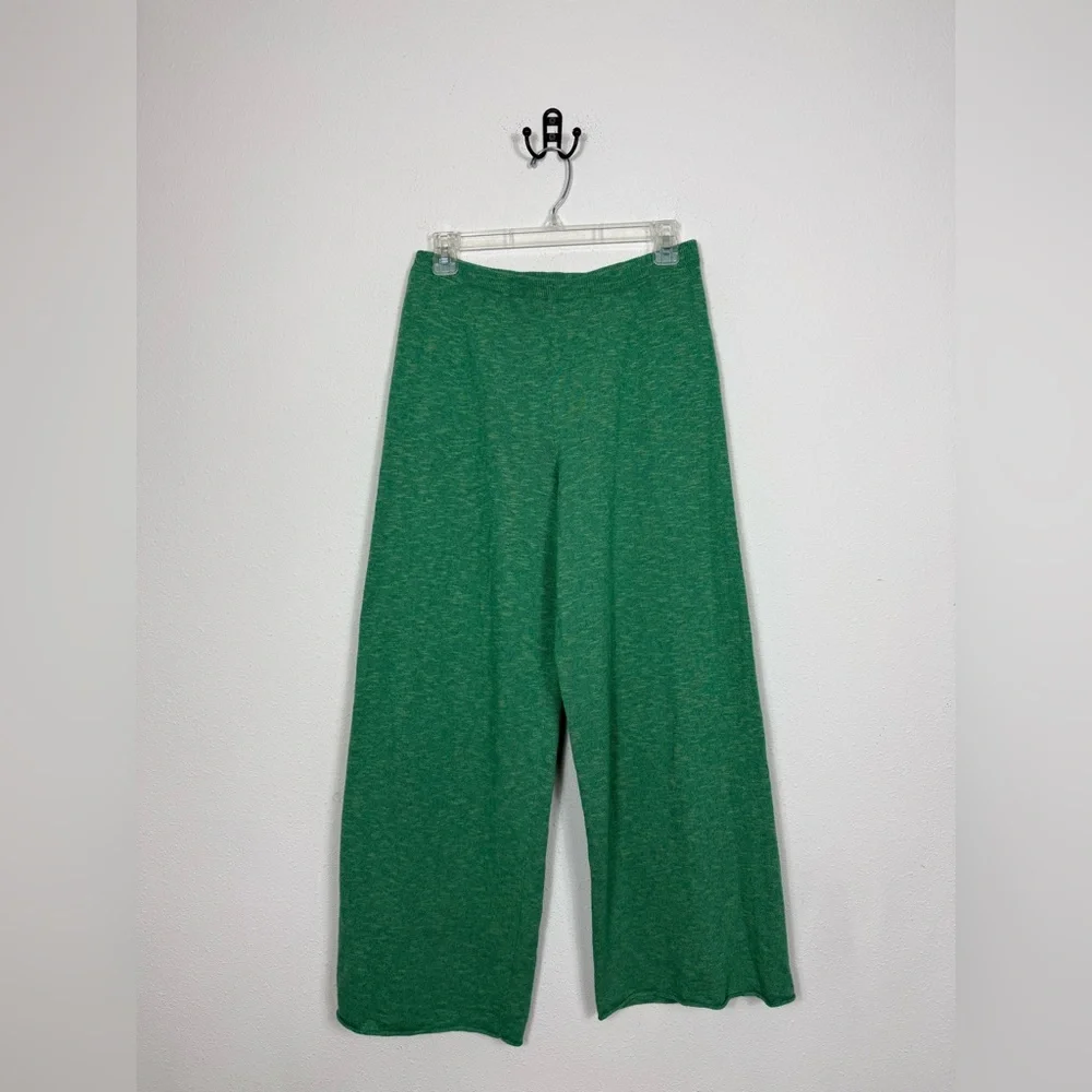 Free People free-est Green Wide Leg High Waist Lounge Pant Sz Small